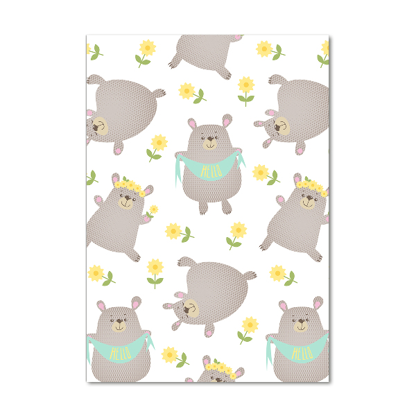 Foto auf glas vertikales Kleine Bären