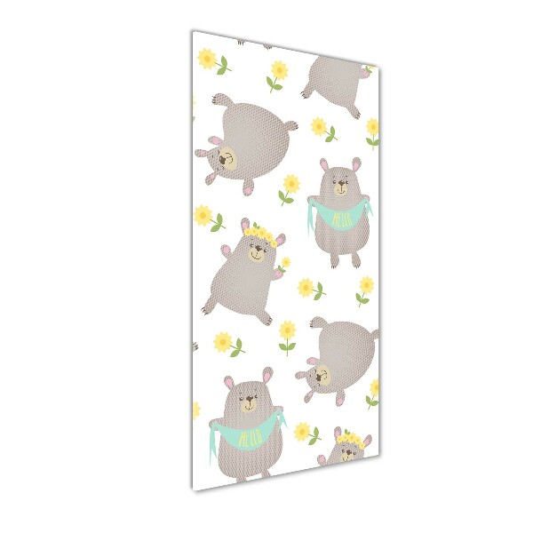 Foto auf glas vertikales Kleine Bären