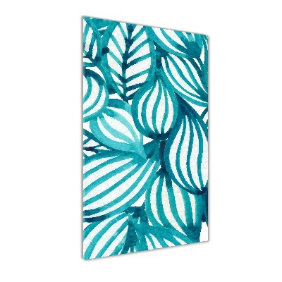 Glasbild vertikales Blätter
