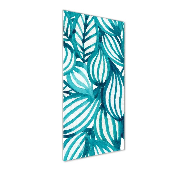 Glasbild vertikales Blätter