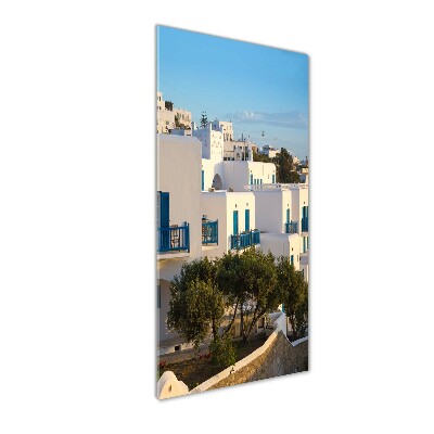 Bild aus glas vertikales Mykonos, Griechenland
