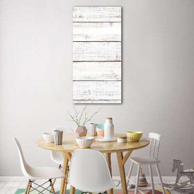 Glasbild vertikales Holzwand