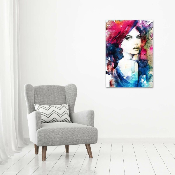 Foto auf glas vertikales Abstrakte Frau