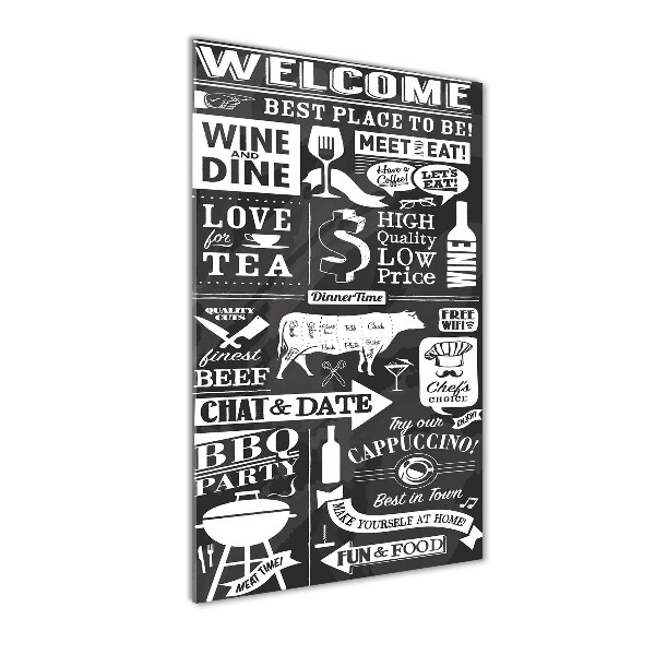 Bild aus glas vertikales Restaurant