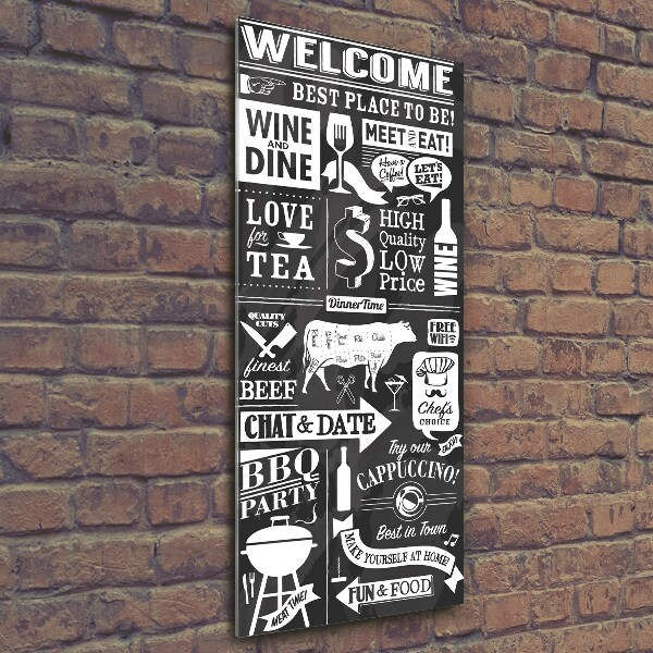 Bild aus glas vertikales Restaurant