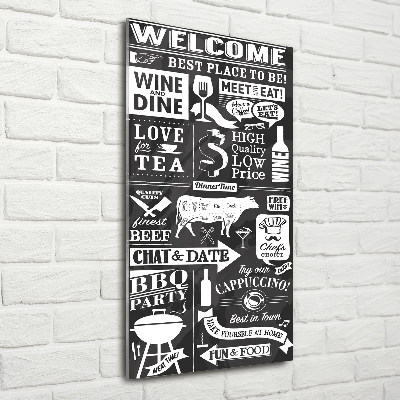 Bild aus glas vertikales Restaurant