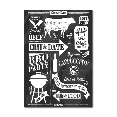 Bild aus glas vertikales Restaurant