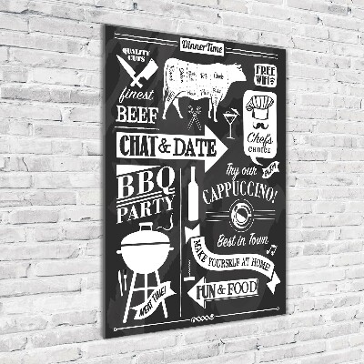 Bild aus glas vertikales Restaurant