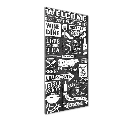 Bild aus glas vertikales Restaurant