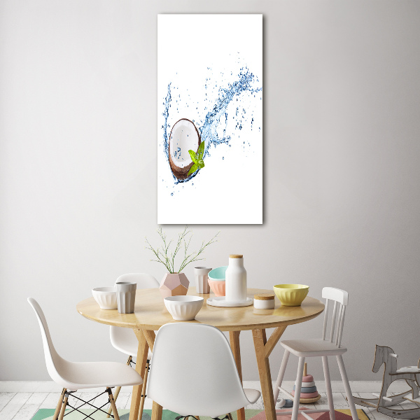 Foto auf glas vertikales Kokosnuss