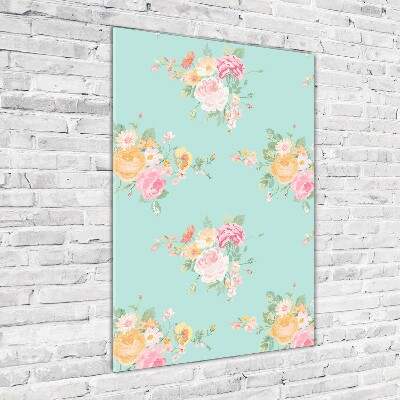 Bild aus glas vertikales Blumen