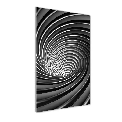 Glasbild vertikales Abstrakter Wirbel