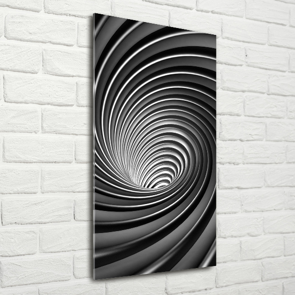 Glasbild vertikales Abstrakter Wirbel