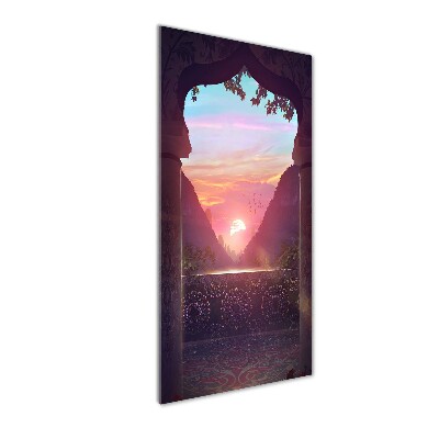 Glasbild vertikales Östliche Architektur