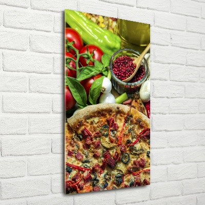 Foto auf glas vertikales Pizza