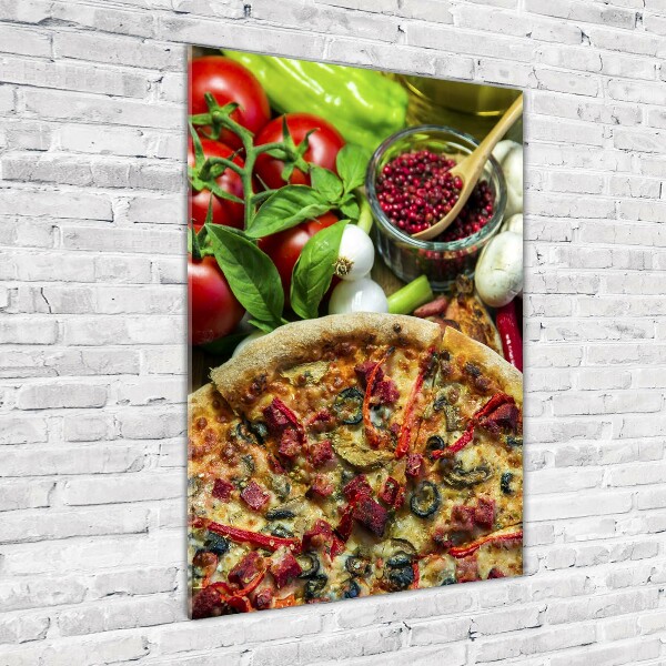 Foto auf glas vertikales Pizza