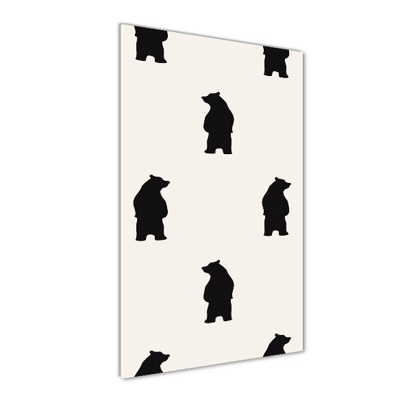 Bild aus glas vertikales Kleine Bären