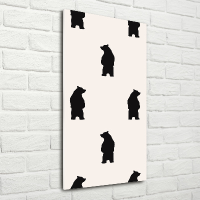 Bild aus glas vertikales Kleine Bären