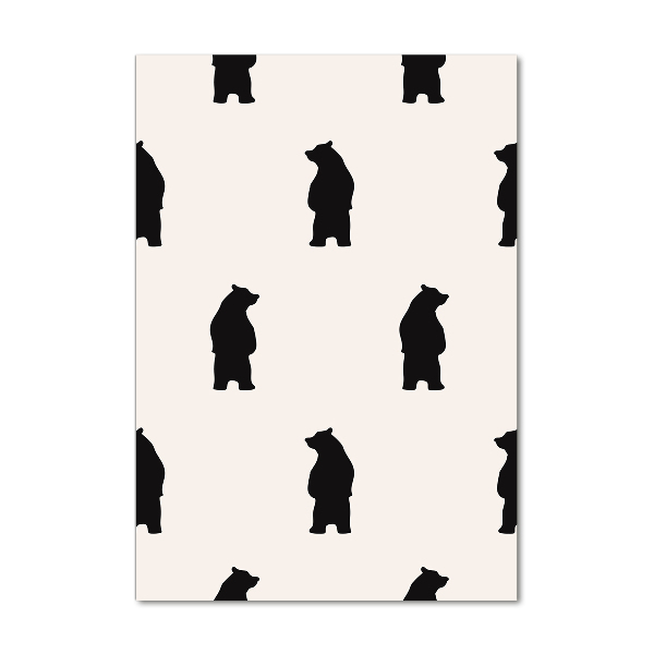 Bild aus glas vertikales Kleine Bären