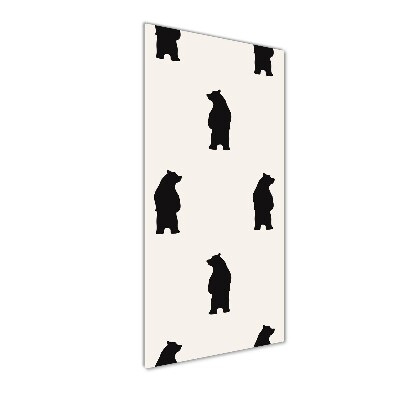 Bild aus glas vertikales Kleine Bären