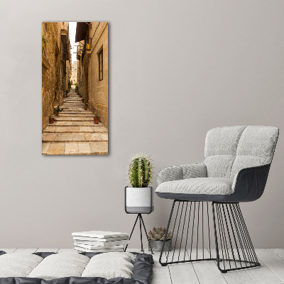 Bild aus glas vertikales Straßen in Malta