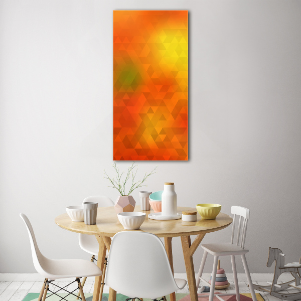 Foto auf glas vertikales Abstrakte Dreiecke