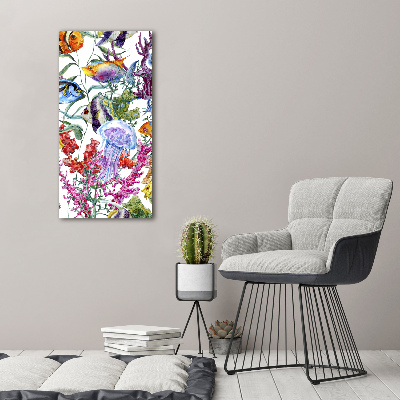 Bild aus glas vertikales Unterwasserwelt