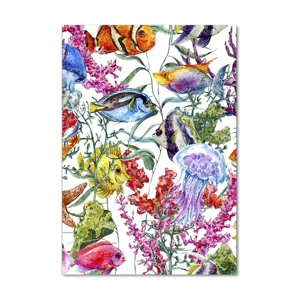 Bild aus glas vertikales Unterwasserwelt