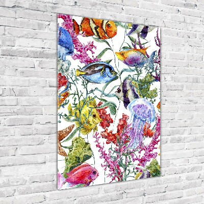 Bild aus glas vertikales Unterwasserwelt