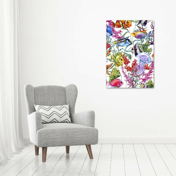 Bild aus glas vertikales Unterwasserwelt