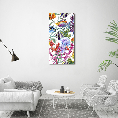 Bild aus glas vertikales Unterwasserwelt