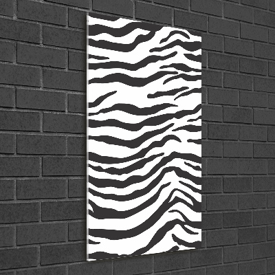 Glasbild vertikales Zebra-Hintergrund