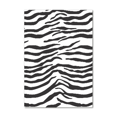 Glasbild vertikales Zebra-Hintergrund