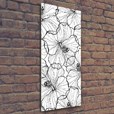 Bild aus glas vertikales Hibiskus