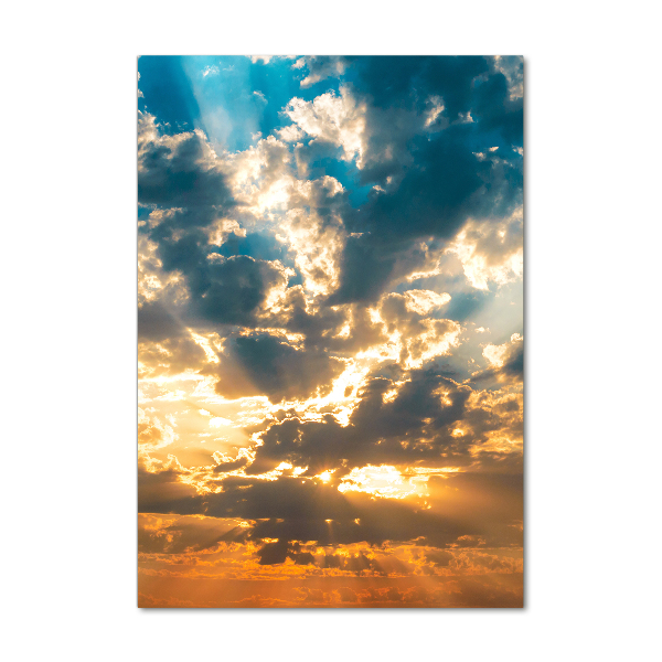 Foto auf glas vertikales Wolken am Himmel