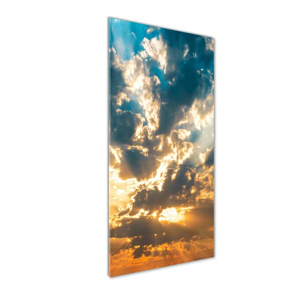 Foto auf glas vertikales Wolken am Himmel