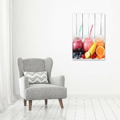 Glasbild vertikales Farbenfrohe Cocktails
