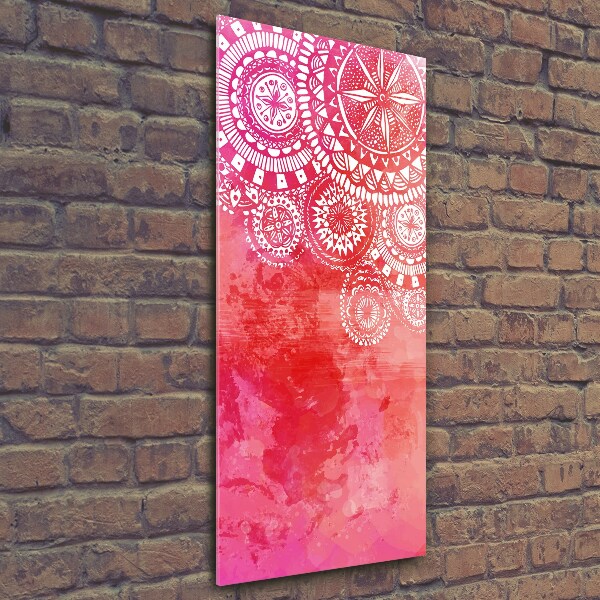 Glasbild vertikales Ornamente