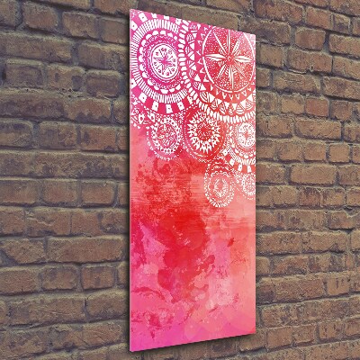 Glasbild vertikales Ornamente