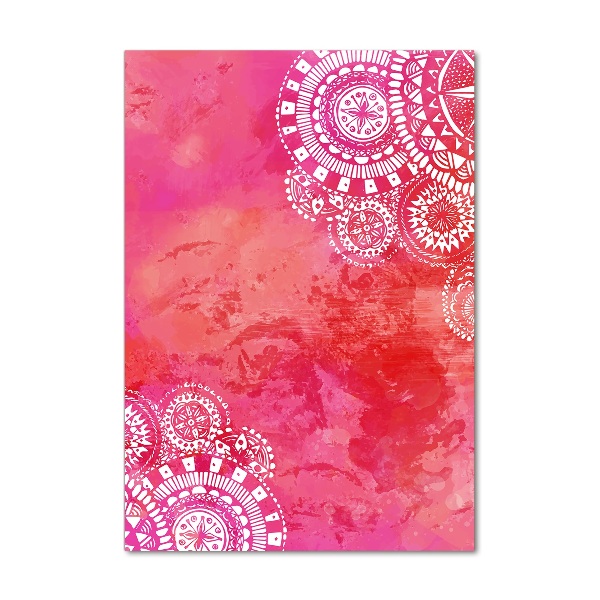 Glasbild vertikales Ornamente