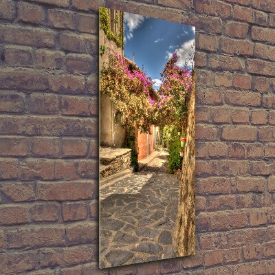 Glasbild vertikales Französische Straßen