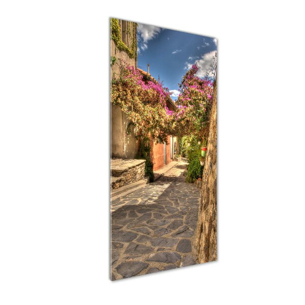 Glasbild vertikales Französische Straßen