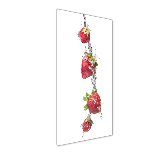 Foto auf glas vertikales Erdbeeren