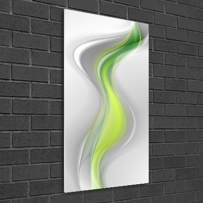 Glasbild vertikales Abstrakte Wellen