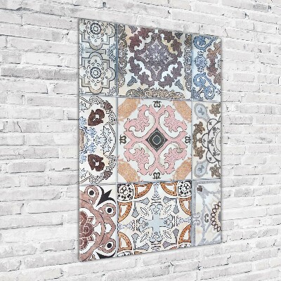 Glasbild vertikales Keramikfliesen