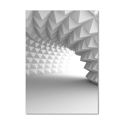 Glasbild vertikales Abstrakter Tunnel