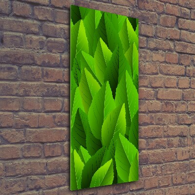 Foto auf glas vertikales Grüne Blätter