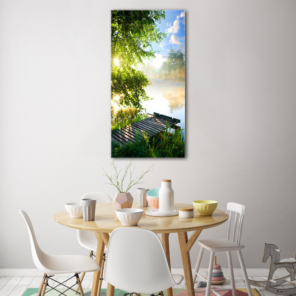 Bild aus glas vertikales Holzsteg