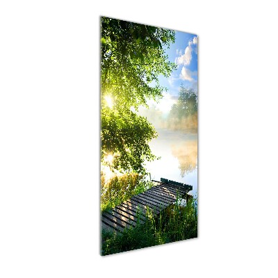 Bild aus glas vertikales Holzsteg