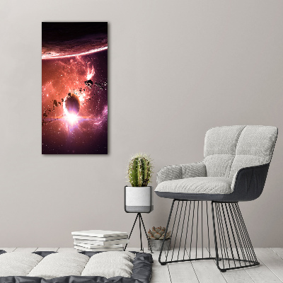 Foto auf glas vertikales Galaxis